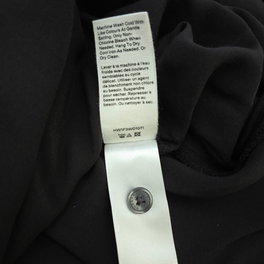 NWT Hudson North Black Tiered Lyocell Blend Mini Dress Removable Slip Medium - Picture 11 of 16
